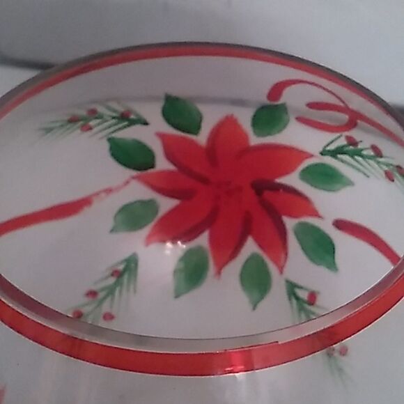 Poinsettia Glass Bowl #2 - Picture 5 of 7